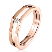 Rose Gold & Diamond RainDrop Ring