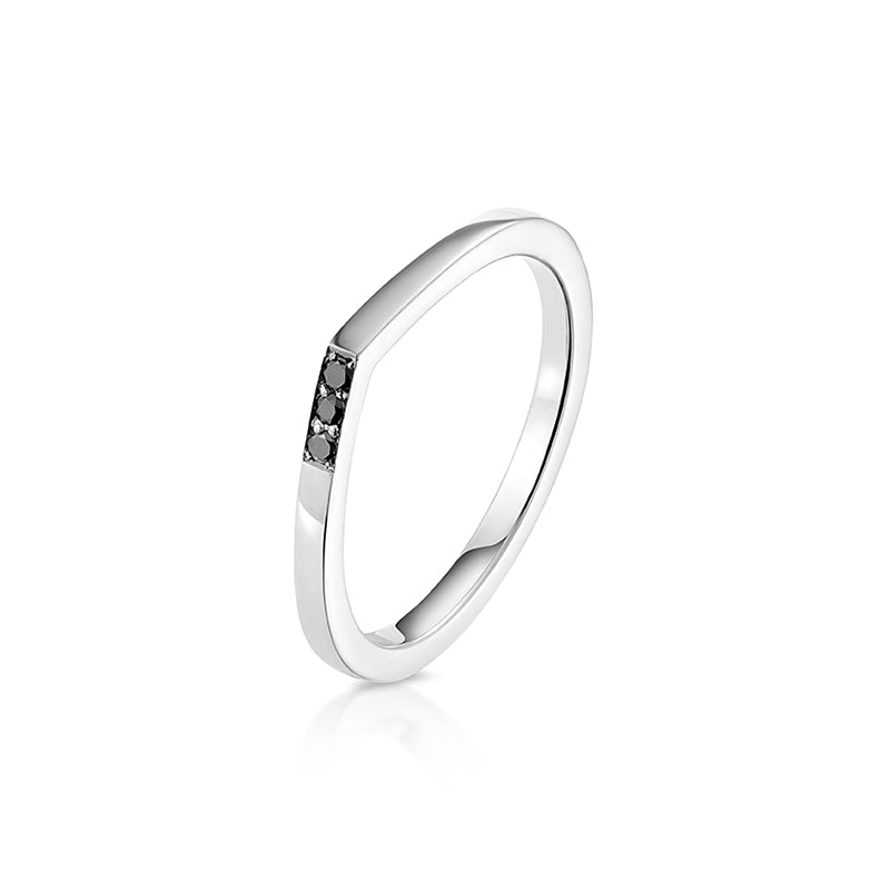 Single Silver & Diamond RainDrop Ring – Ryan Nelson London